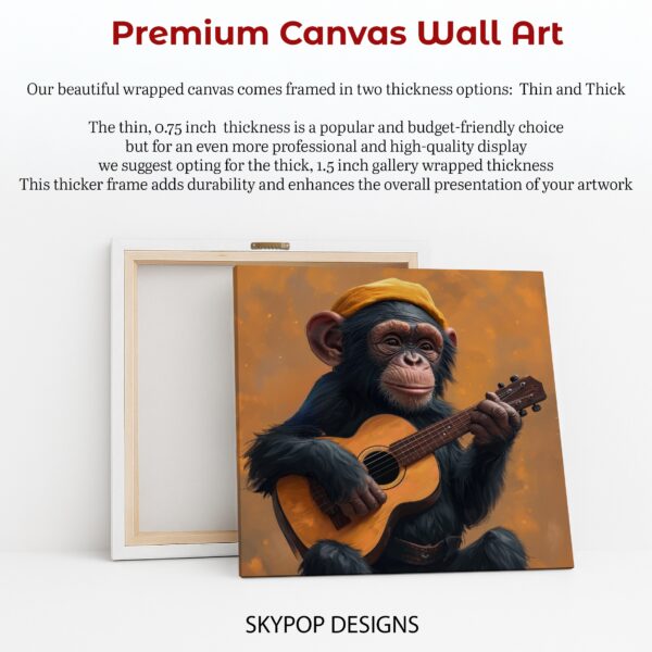 Chimpanzee Guitar Art