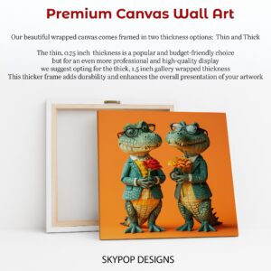 Crocodile with Roses Art