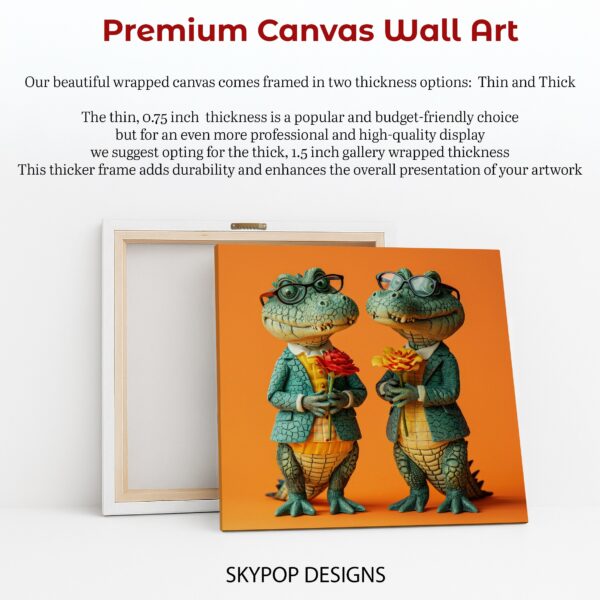 Crocodile with Roses Art