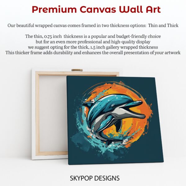 Dolphin Art Poster or Canvas