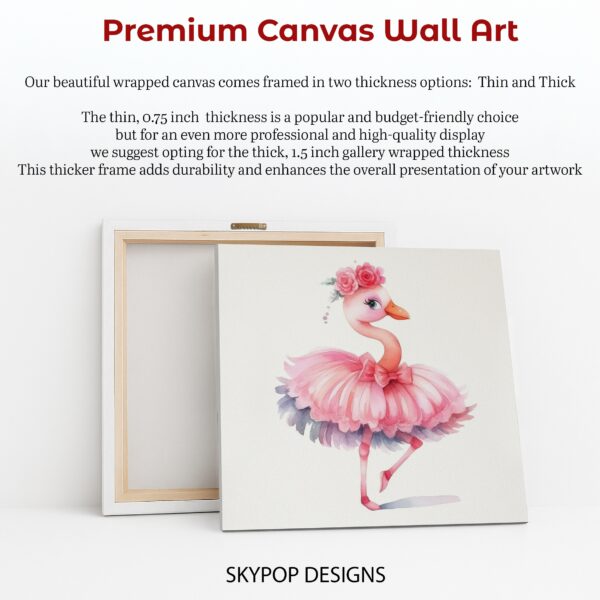 Ballerina Flamingo Art