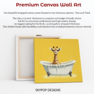 Giraffe Bath Time Art