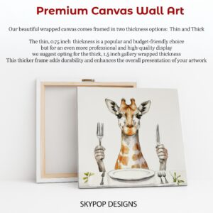 Giraffe Dining Art