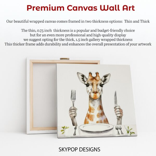 Giraffe Dining Art