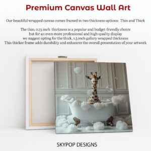 Giraffe Bath Time Art