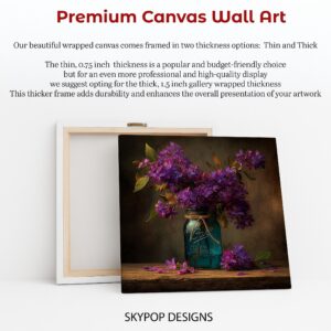 Lilac Blooms Mason Jar Art