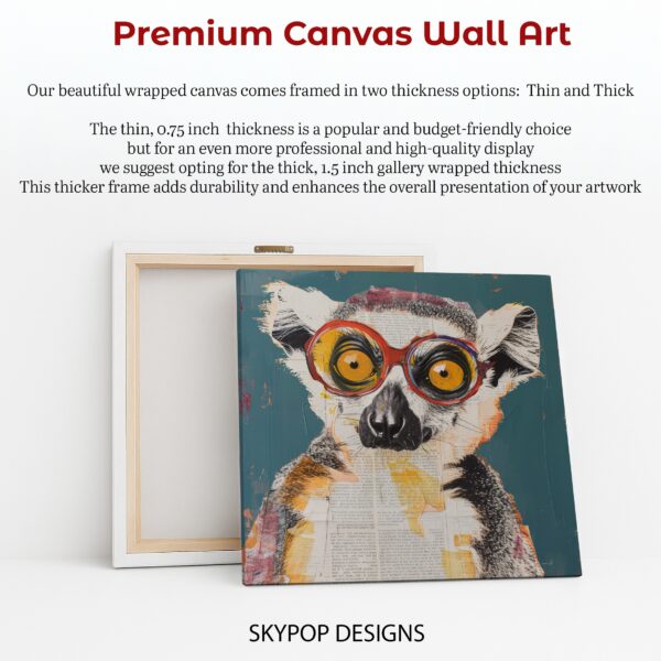 Lemur with Glasses Art