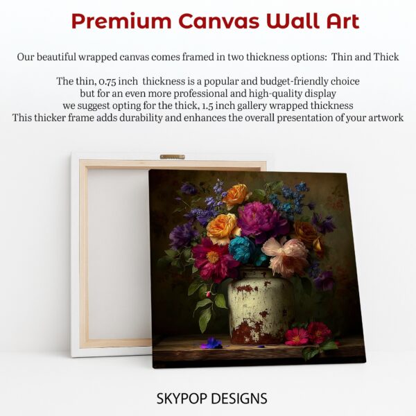 Vintage Floral Vase Art
