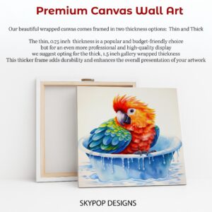 Parrot Bath Time Art