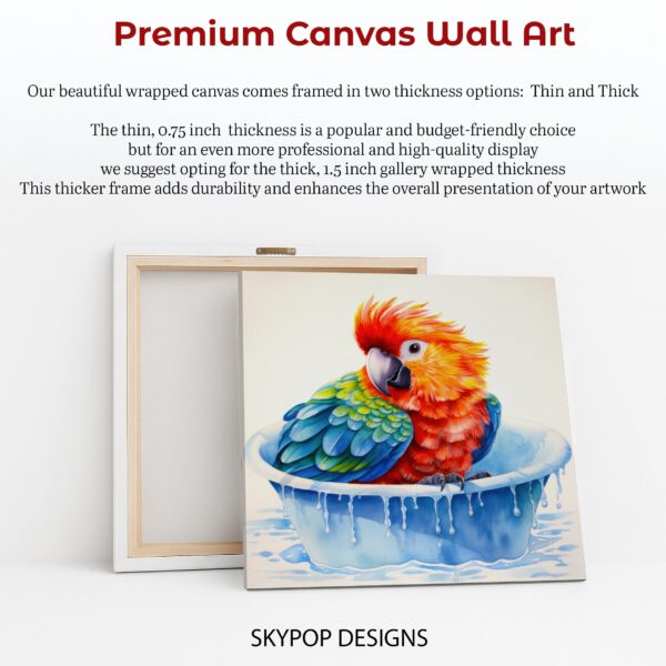 Parrot Bath Time Art