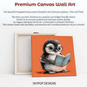 Penguin Reading Book Art