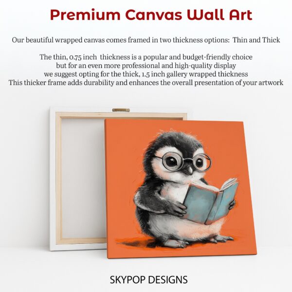 Penguin Reading Book Art