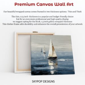Sailboats at Sea Art