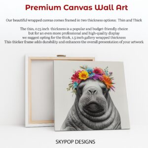 Walrus Floral Crown Art
