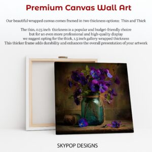 Pansy Jar Art