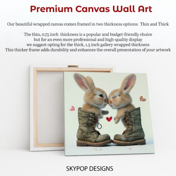 Bunny Kisses in Boots Art