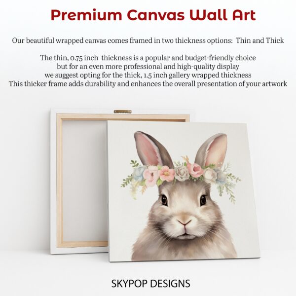 Bunny Spring Floral Crown Art