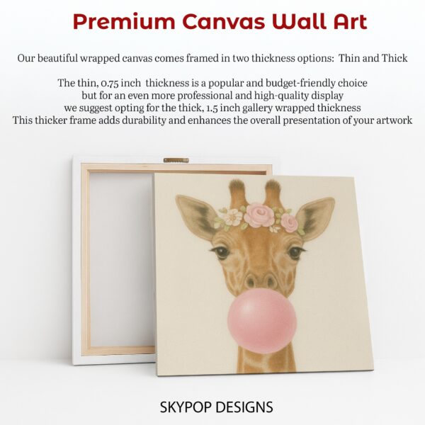 Giraffe Bubblegum Art