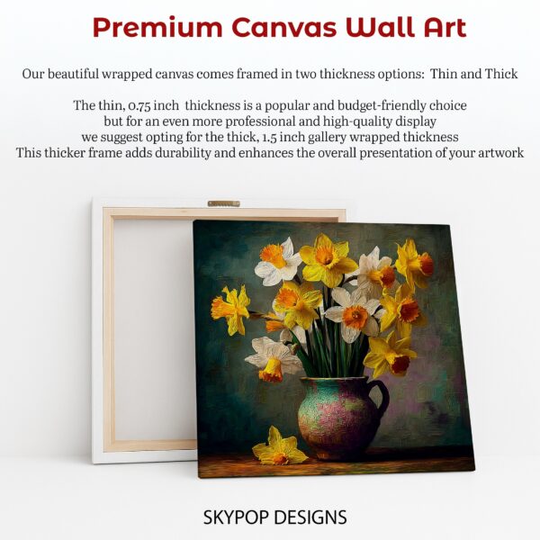 Daffodil Bloom Vase Art