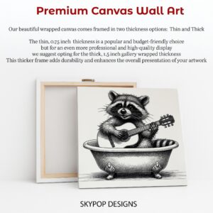 Raccoon Guitar Art