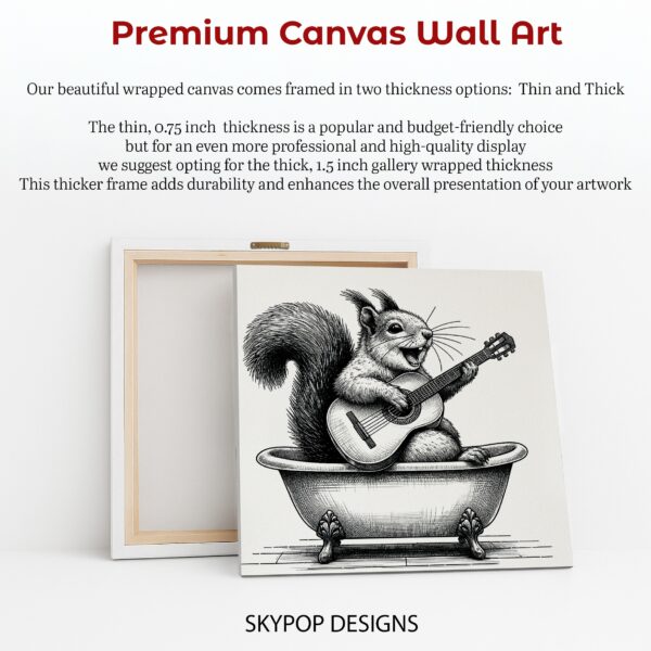 Squirrel Guitar Art