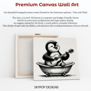 Penguin Guitar Art