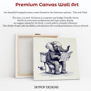 Elephant Toilet Reading Art