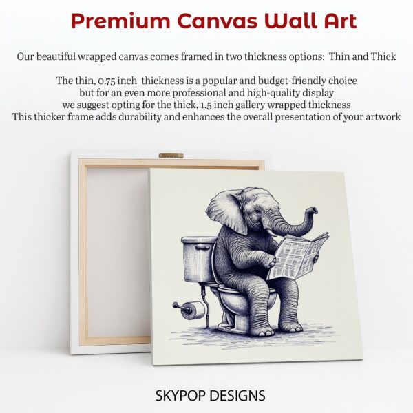 Elephant Toilet Reading Art