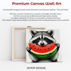 Raccoon Watermelon Art