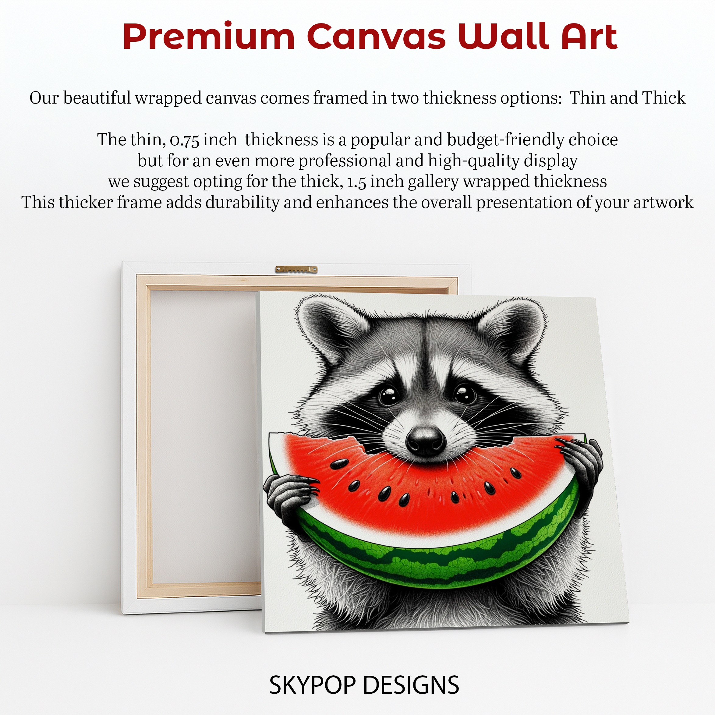 6.jpg Raccoon Watermelon Art
