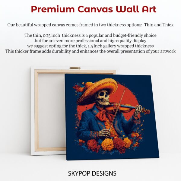 Day of the Dead Violinist Art