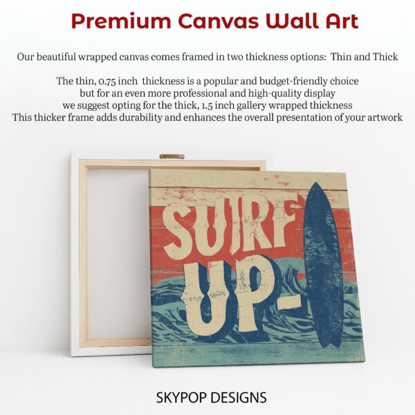Surf's Up Retro Beach Art