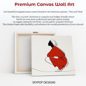 Red Silhouette Art
