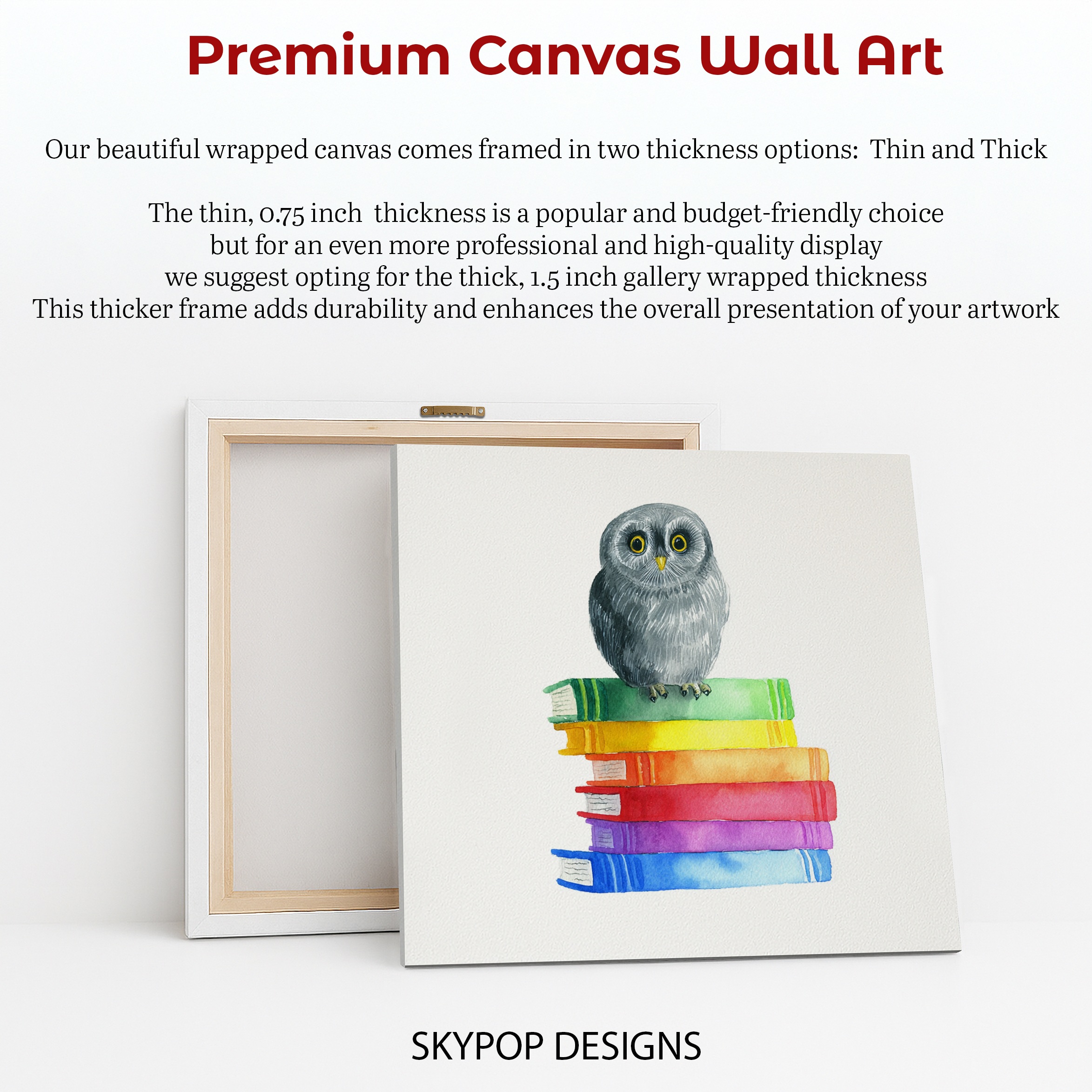 6.jpg Owl Reading Books Art