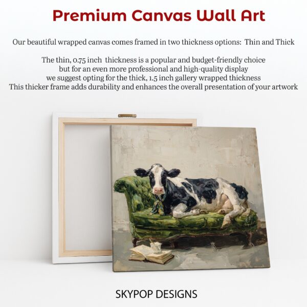 Cow on Couch Art