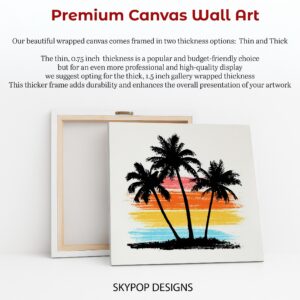 Tropical Sunset Palm Trees Art