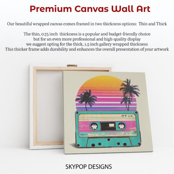 Retro Sunset Cassette Art