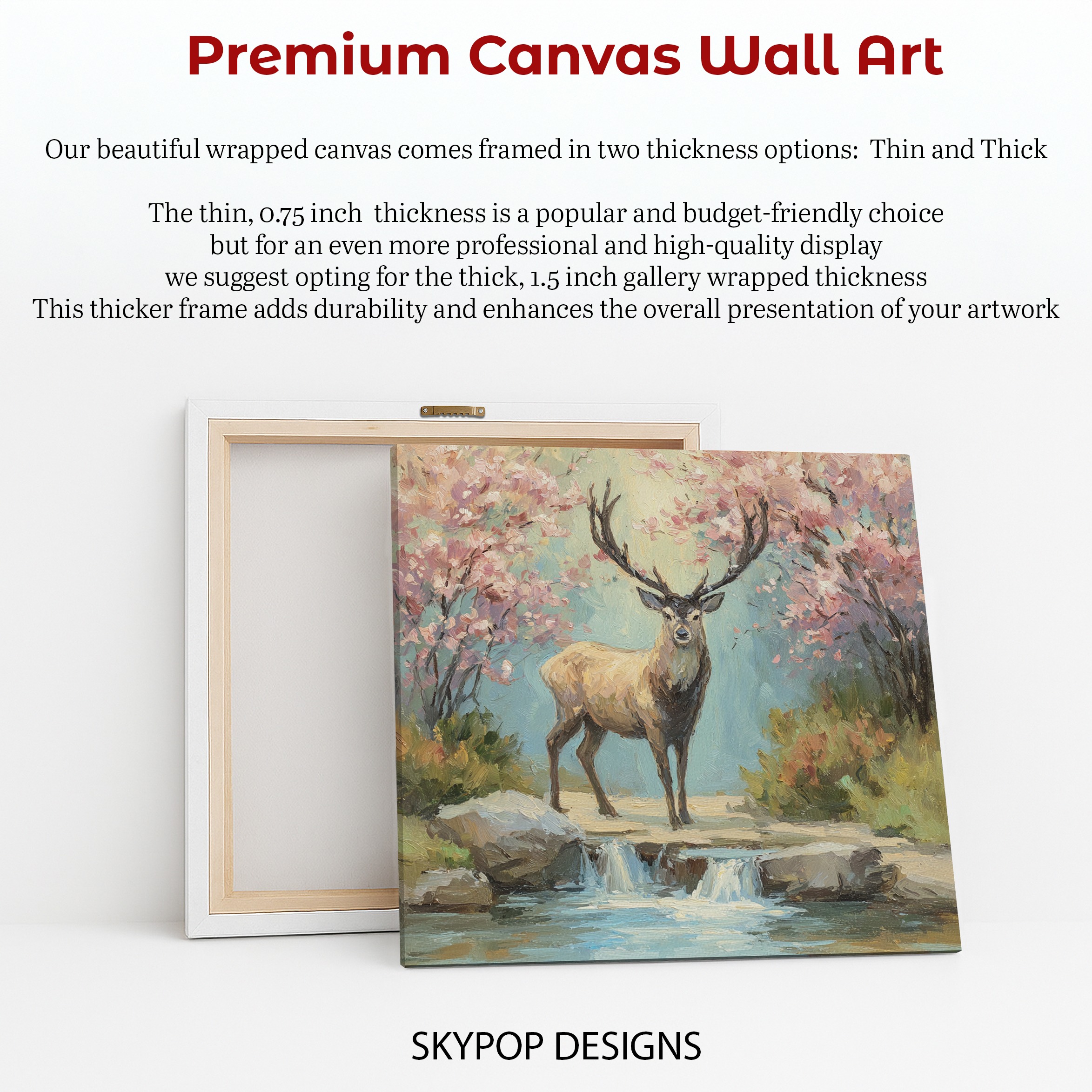 6.jpg Deer Cherry Blossom Art