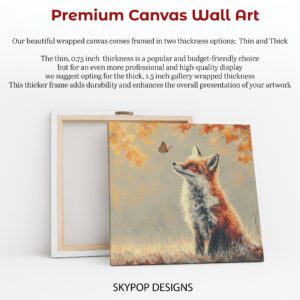 Fox and Butterfly Art