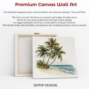 Tropical Beach Palm Trees Art
