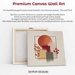 Geometric Autumn Sunset Art