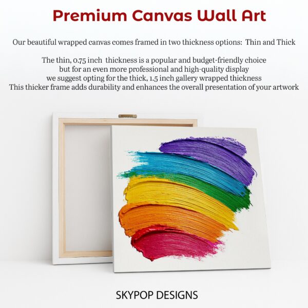 Rainbow Brush Strokes Art
