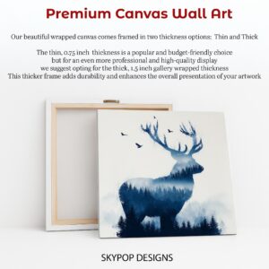 Deer Forest Silhouette Art