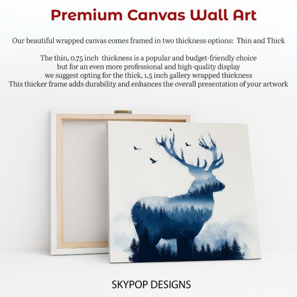 Deer Forest Silhouette Art