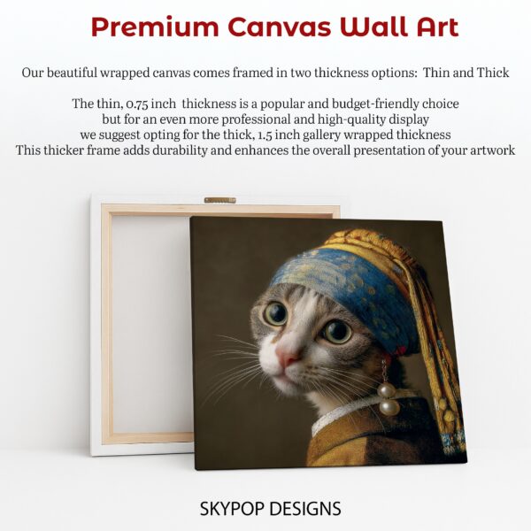 Cat with Pearl Earring Art