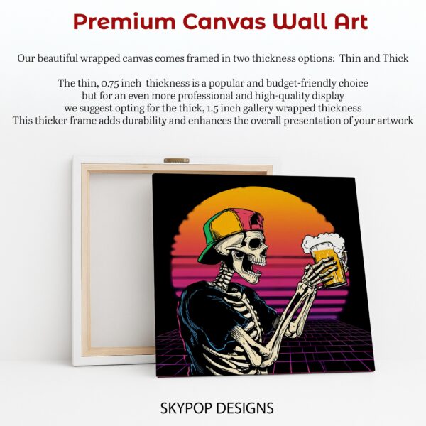 Retro Skeleton Beer Art
