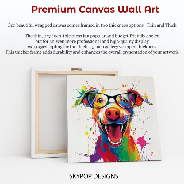 Colorful Dog Glasses Art