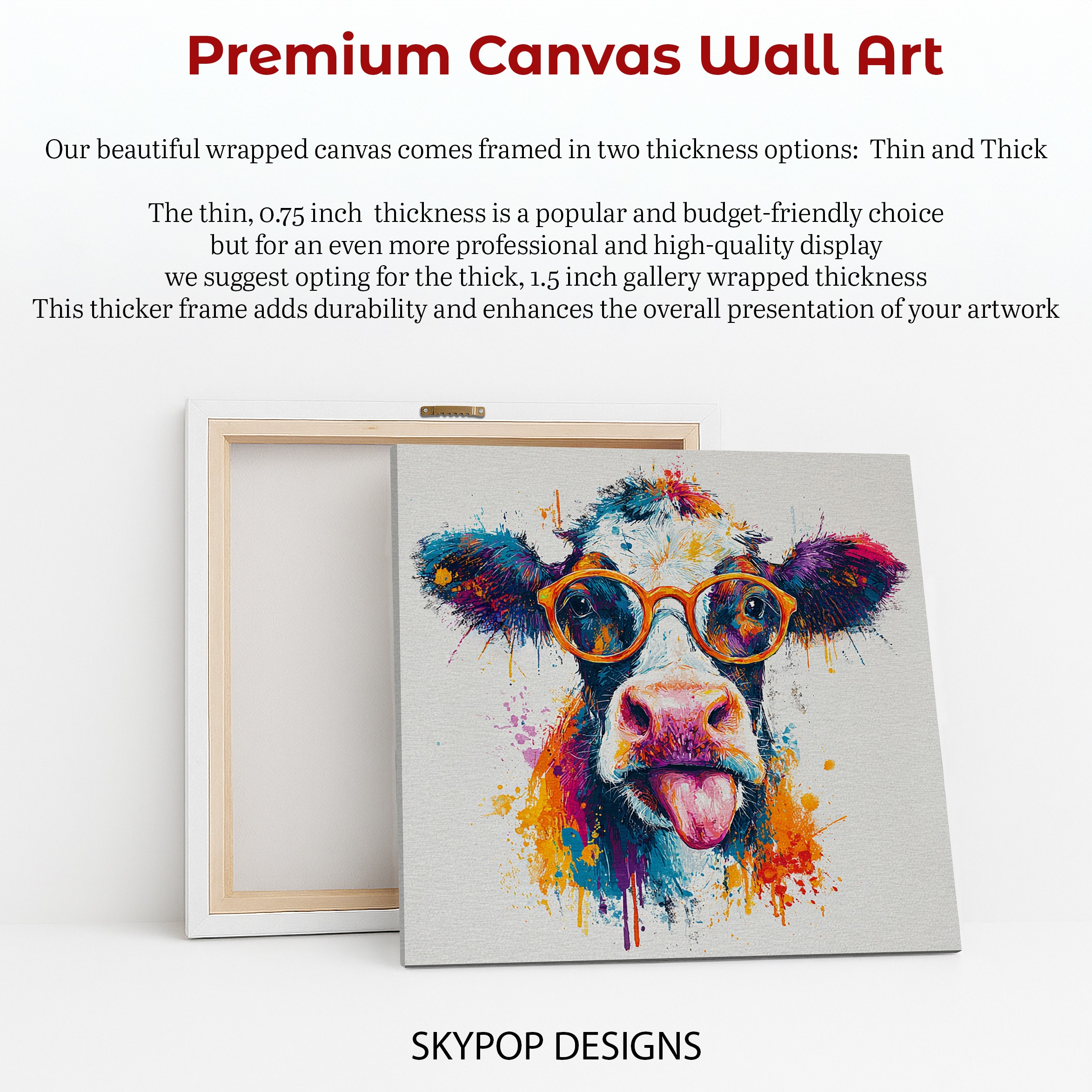 6.jpg Colorful Cow Art