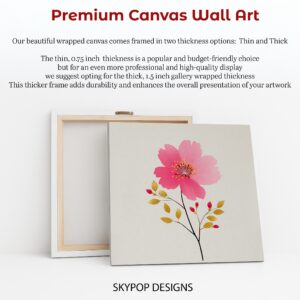 Pink Cosmos Flower Art