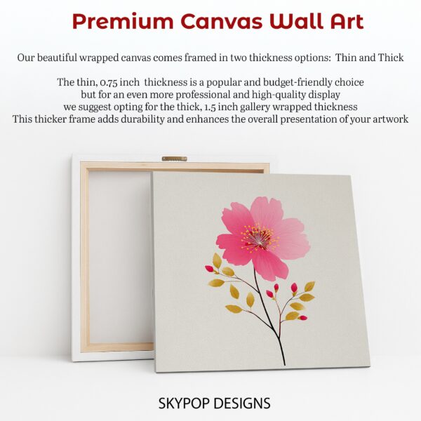 Pink Cosmos Flower Art